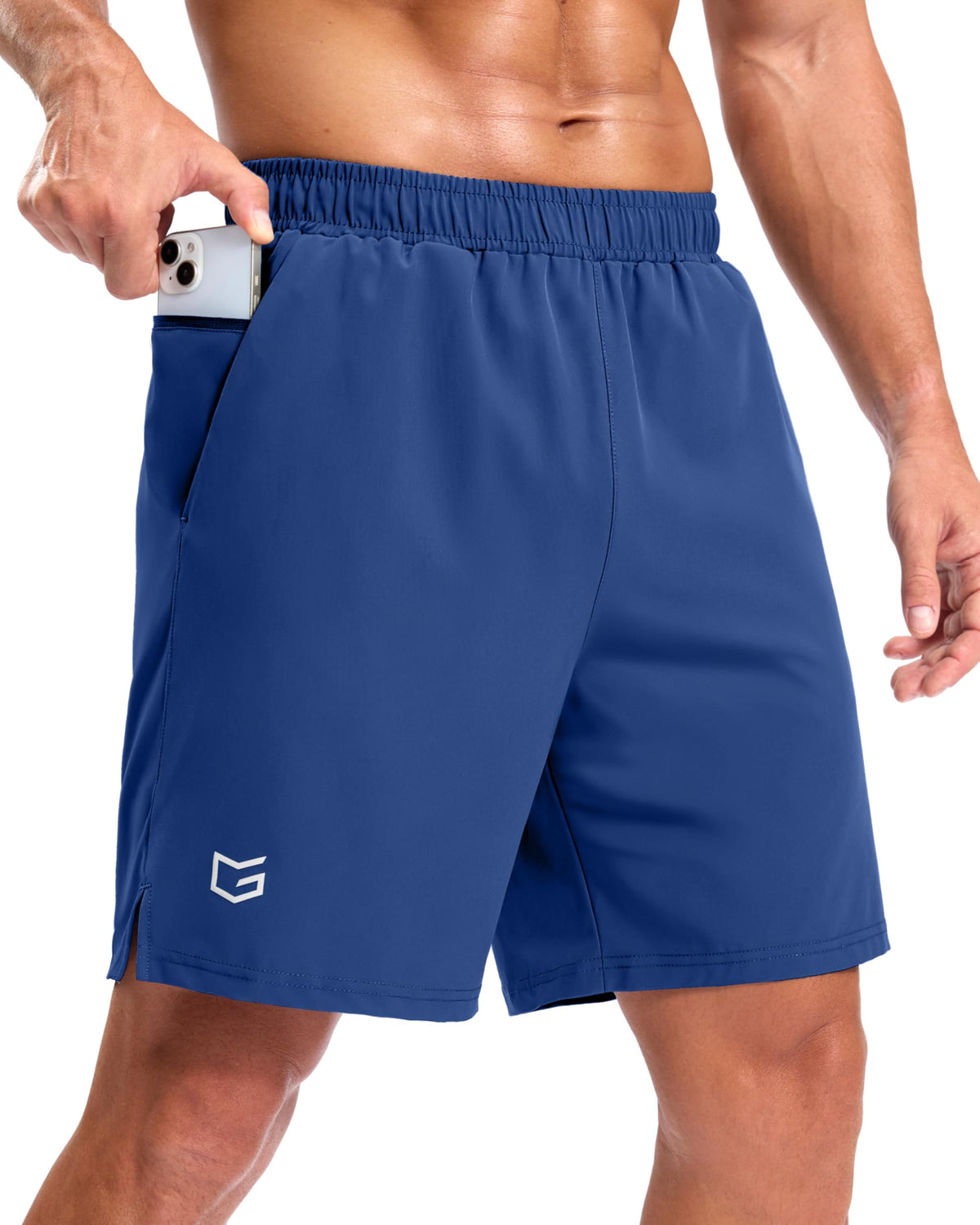 G Gradual Men's Athletic Running Shorts with 2 Zipper Pockets 7"/ 5"/ 9"
