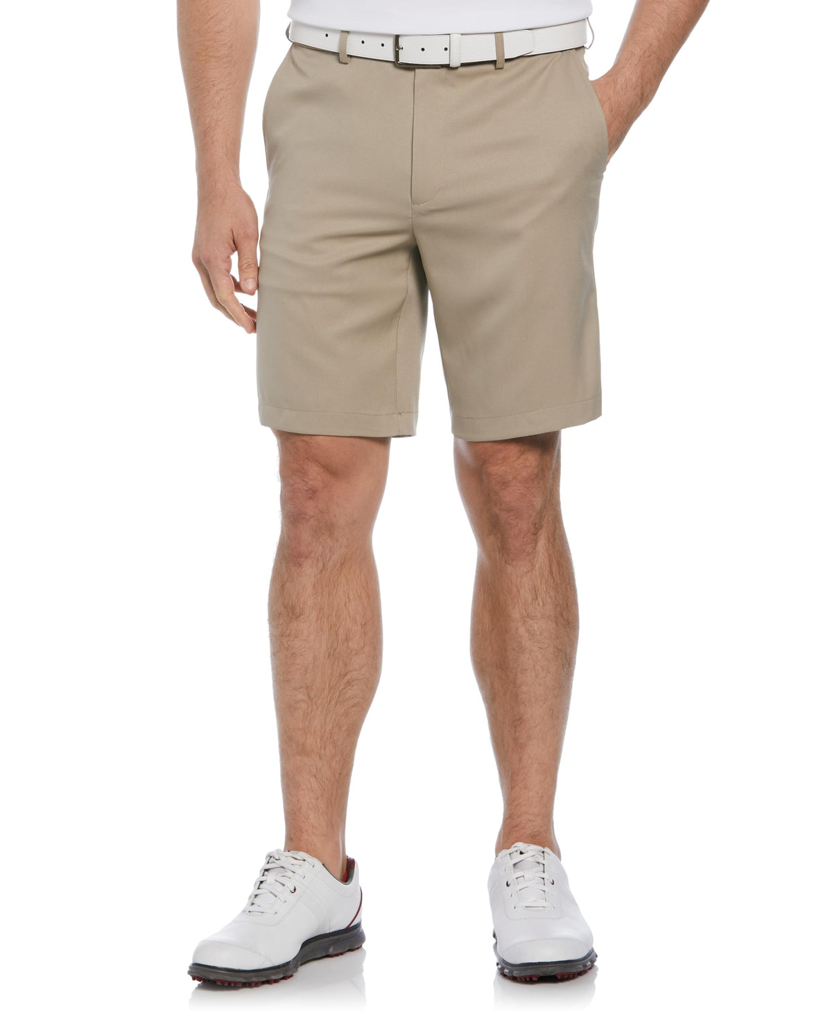 PGA Tour Men's 9" Golf Shorts with Expandable Waistband, Flat Front, Moisture-Wicking, Sun Protection, Stretch, Lightweight