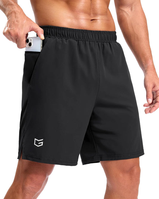 G Gradual Men's Athletic Running Shorts with 2 Zipper Pockets 7"/ 5"/ 9"