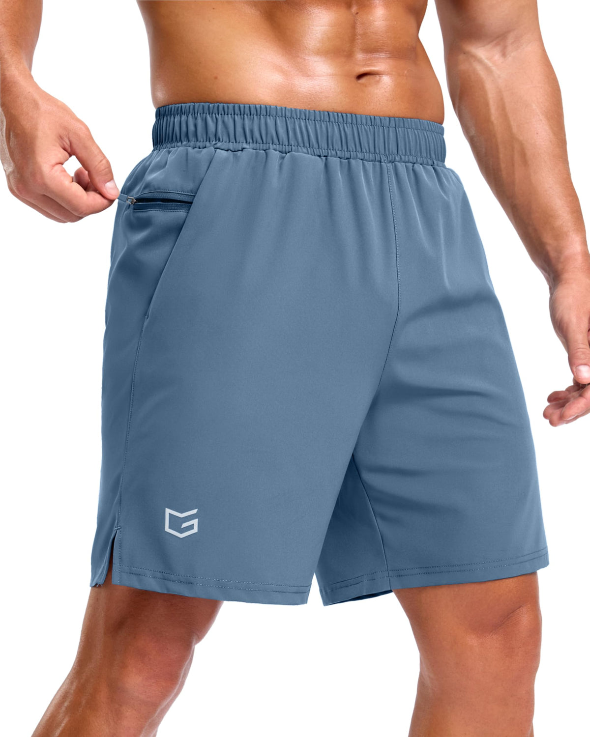 G Gradual Men's Athletic Running Shorts with 2 Zipper Pockets 7"/ 5"/ 9"