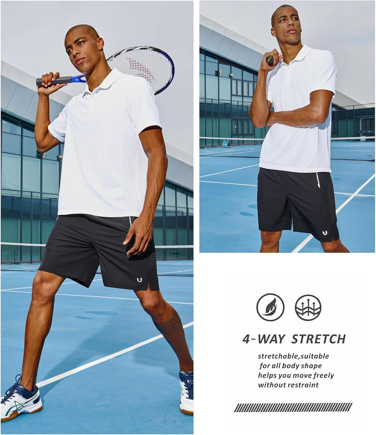 NORTHYARD Men's Running Athletic Shorts 5"/ 7"/ 9" Workout Gym Tennis