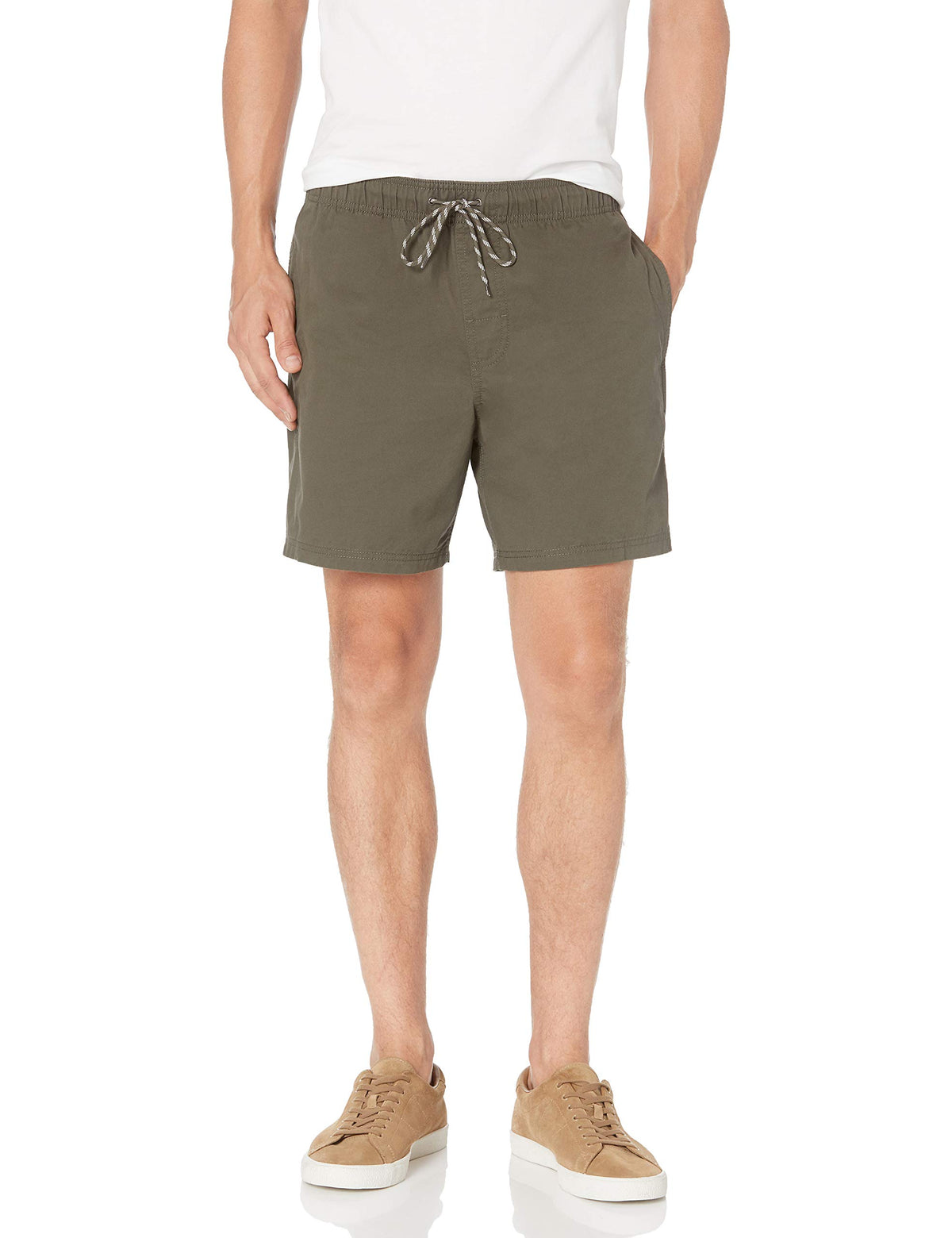Amazon Essentials Men's 6" Inseam Regular Fit Drawstring Shorts with Elastic Waist and Pockets