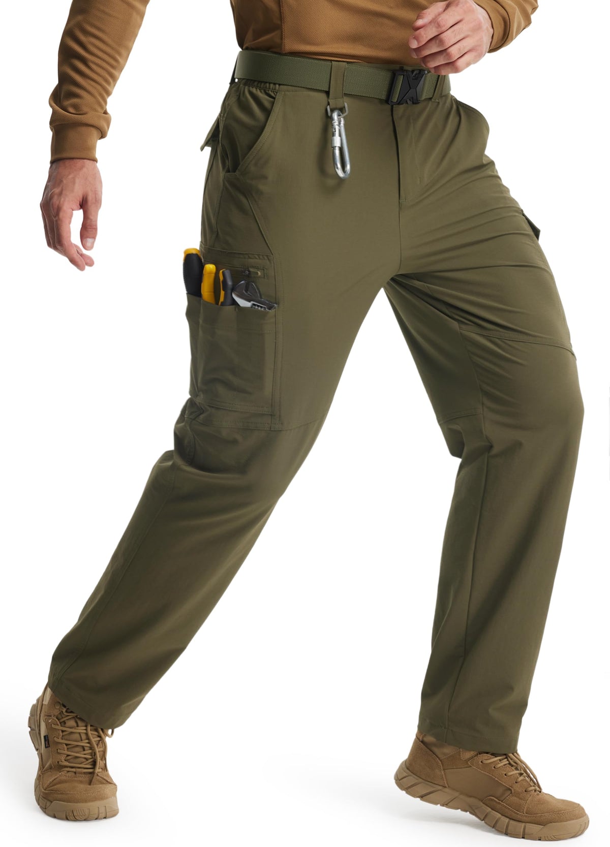 Libin Men's Work Pants Hiking Cargo Pants Water Resistant Outdoor Trousers