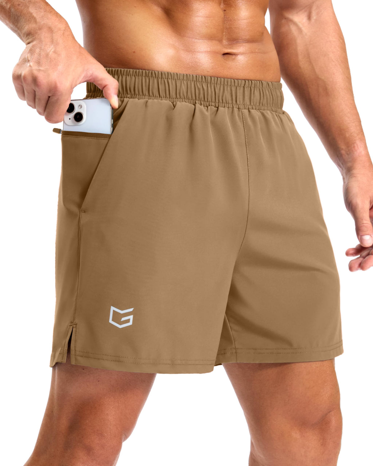 G Gradual Men's Athletic Running Shorts with 2 Zipper Pockets 7"/ 5"/ 9"