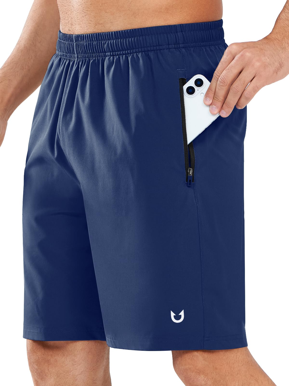 NORTHYARD Men's Athletic Running Shorts Quick Dry Lightweight Zip Pockets