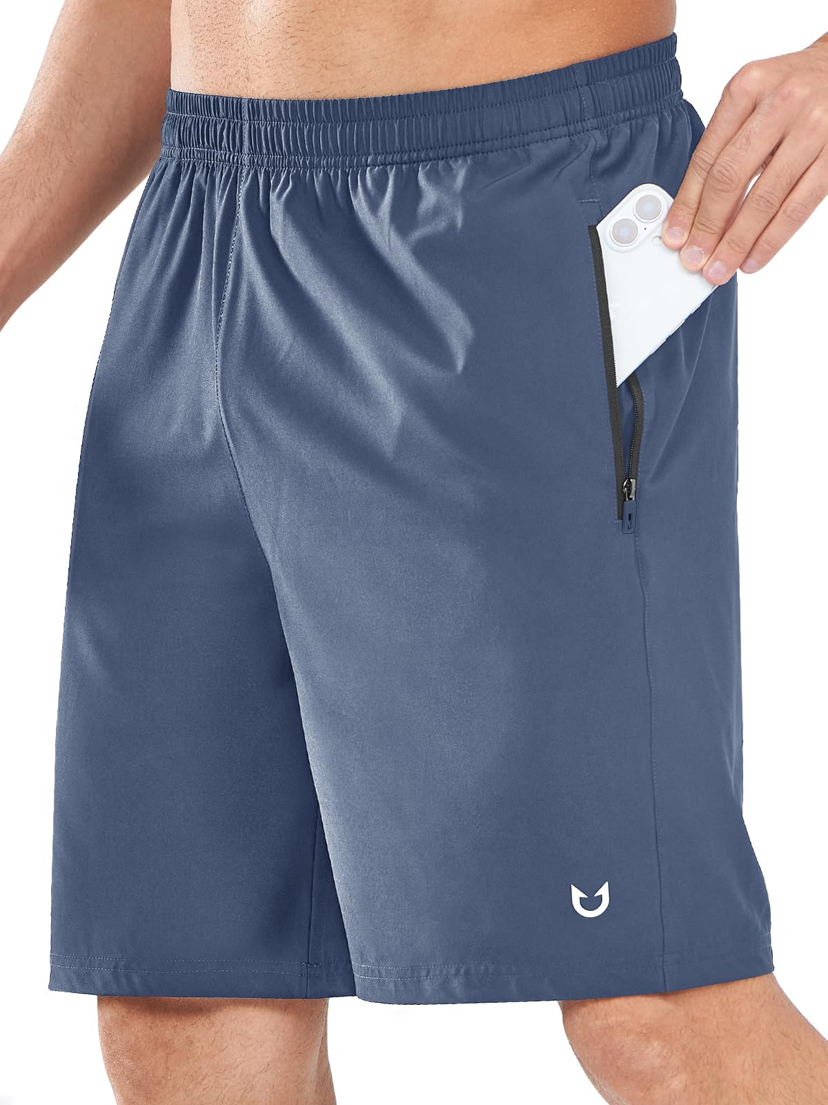 NORTHYARD Men's Athletic Running Shorts Quick Dry Lightweight Zip Pockets