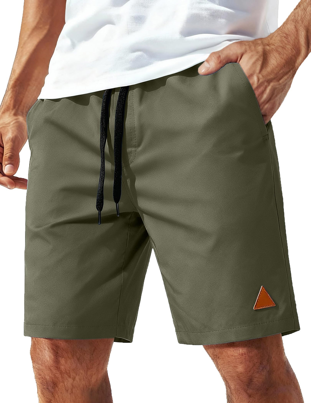 COOFANDY Mens 9" Casual Shorts with Zipper Pockets Lightweight Chino Shorts