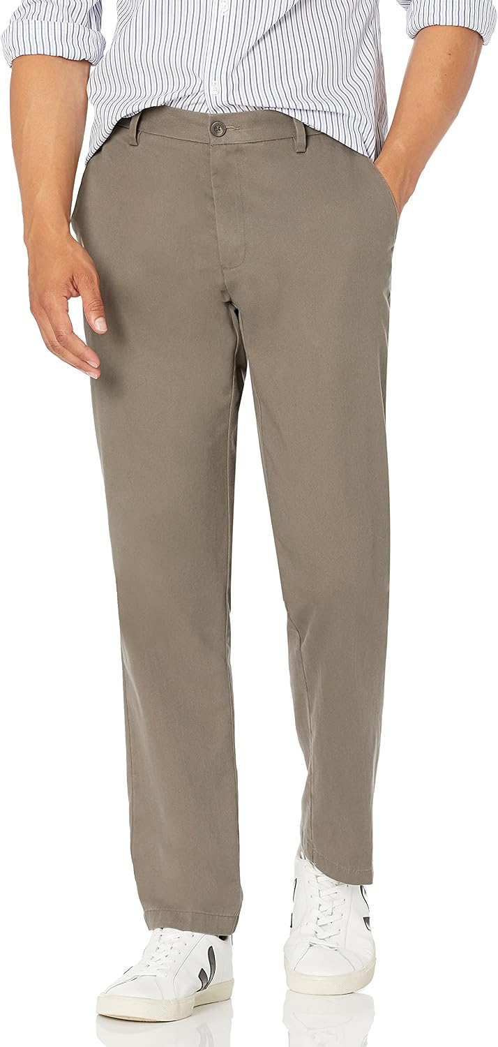 Amazon Essentials Men's Straight-Fit Wrinkle-Resistant Flat-Front Chino Pant
