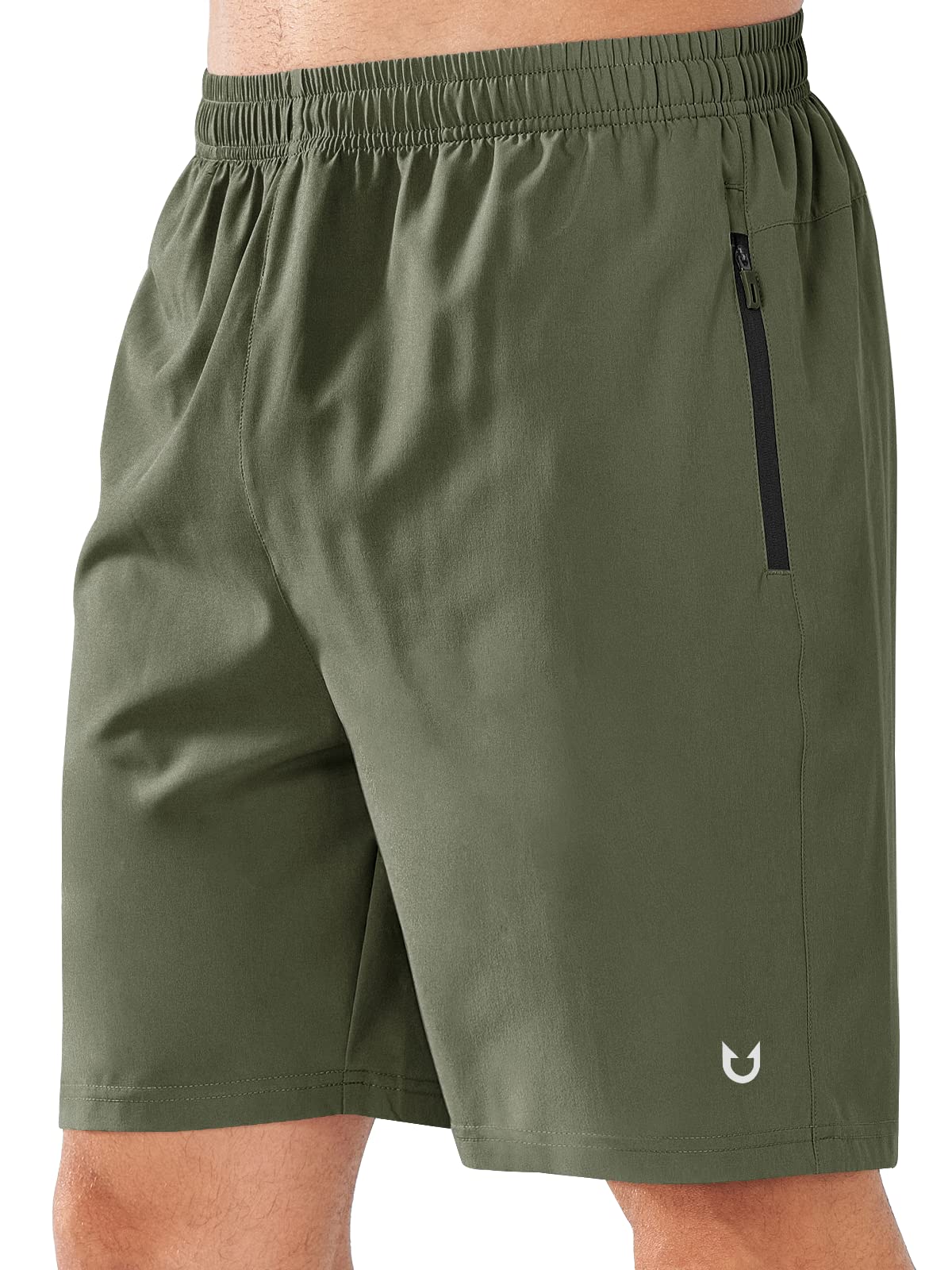 NORTHYARD Men's Athletic Running Shorts Quick Dry Lightweight Zip Pockets