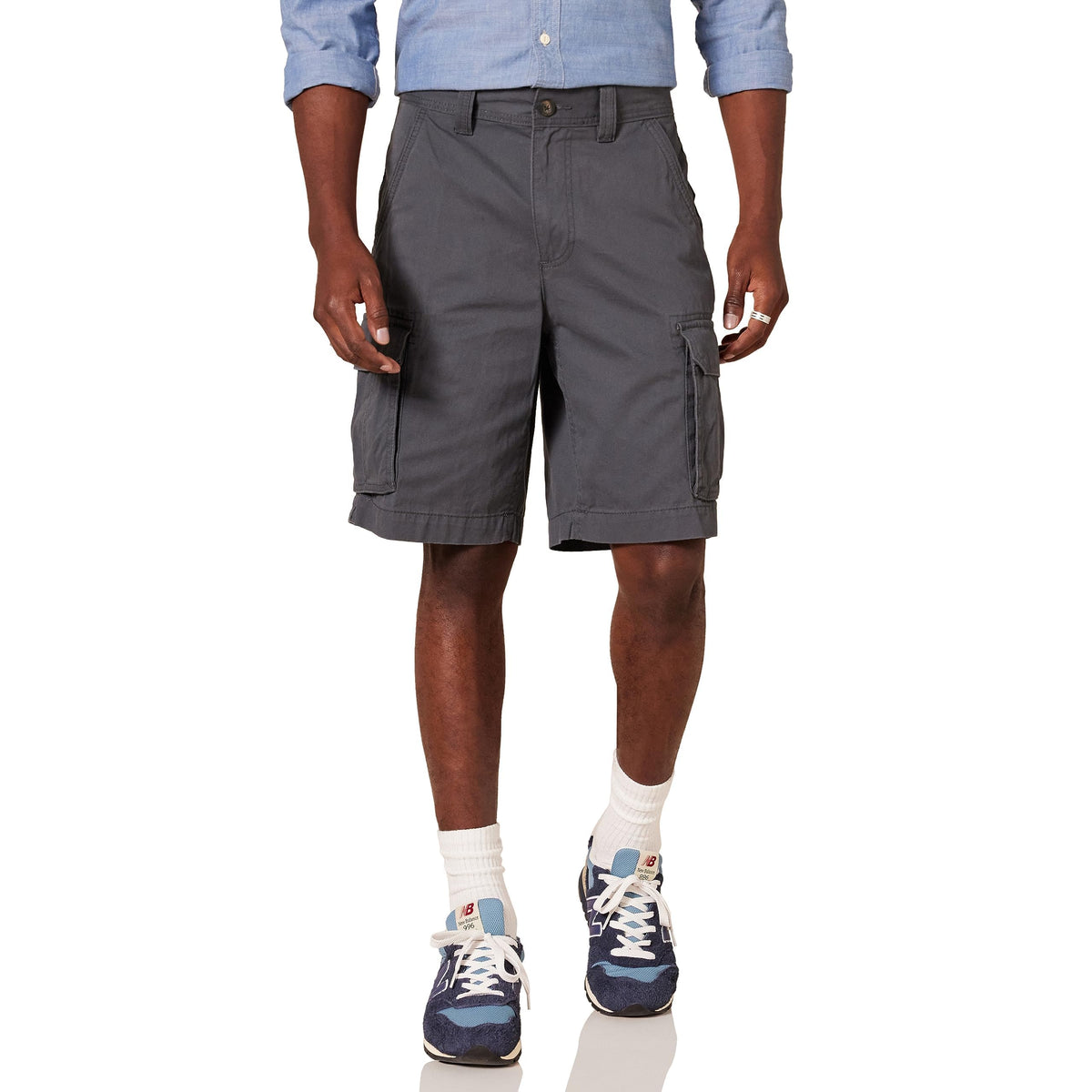 Amazon Essentials Men's 10" Classic-Fit Cotton Twill Cargo Shorts, Multiple Pockets (Available in Big & Tall)