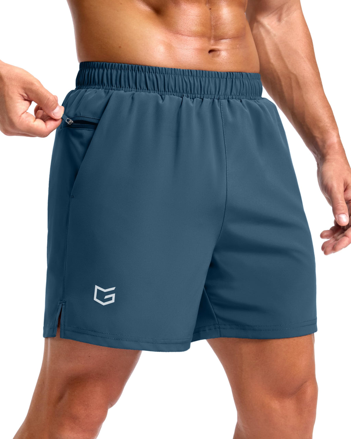 G Gradual Men's Athletic Running Shorts with 2 Zipper Pockets 7"/ 5"/ 9"