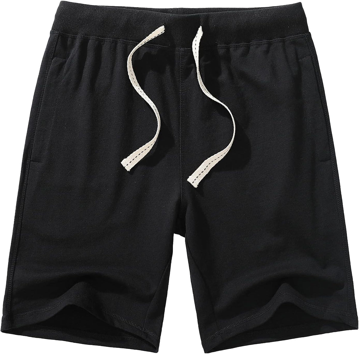 AMY COULEE Mens Casual Classic Cotton Sweat Shorts with Pockets