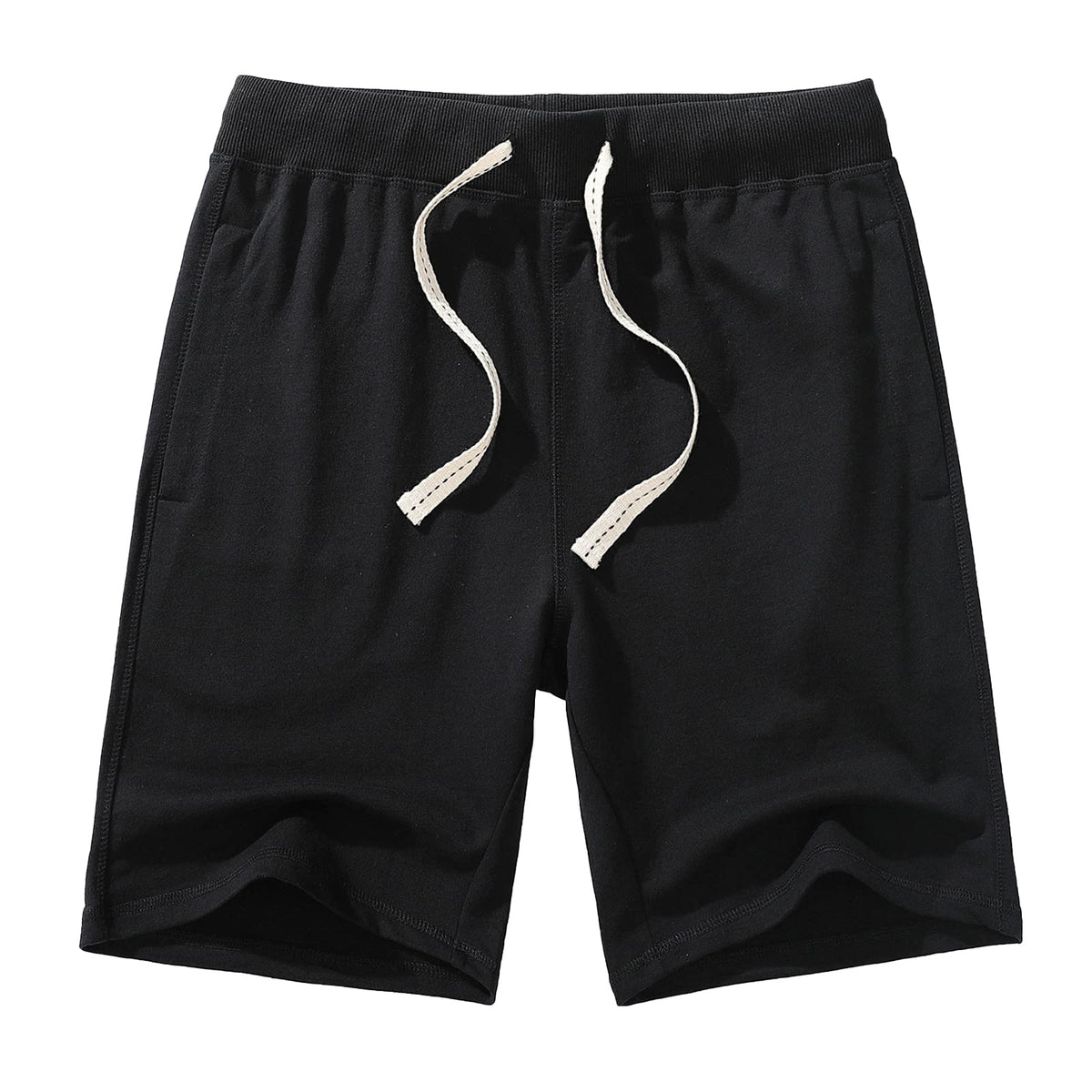 AMY COULEE Mens Casual Classic Cotton Sweat Shorts with Pockets
