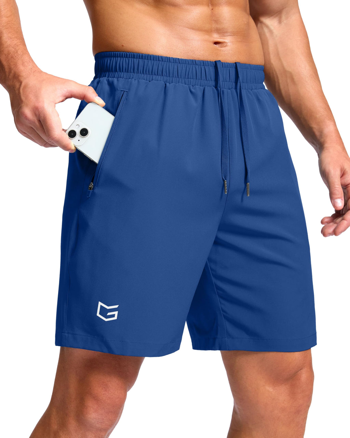 G Gradual Men's Athletic Running Shorts with 2 Zipper Pockets 7"/ 5"/ 9"