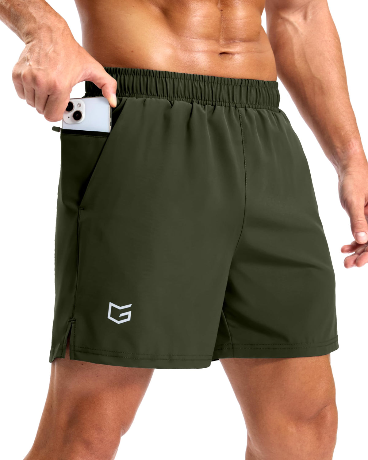 G Gradual Men's Athletic Running Shorts with 2 Zipper Pockets 7"/ 5"/ 9"