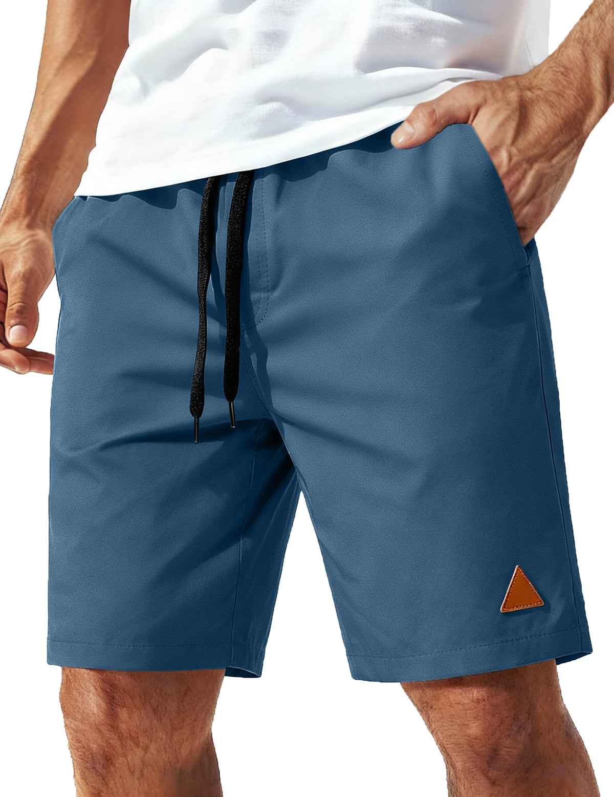 COOFANDY Mens 9" Casual Shorts with Zipper Pockets Lightweight Chino Shorts