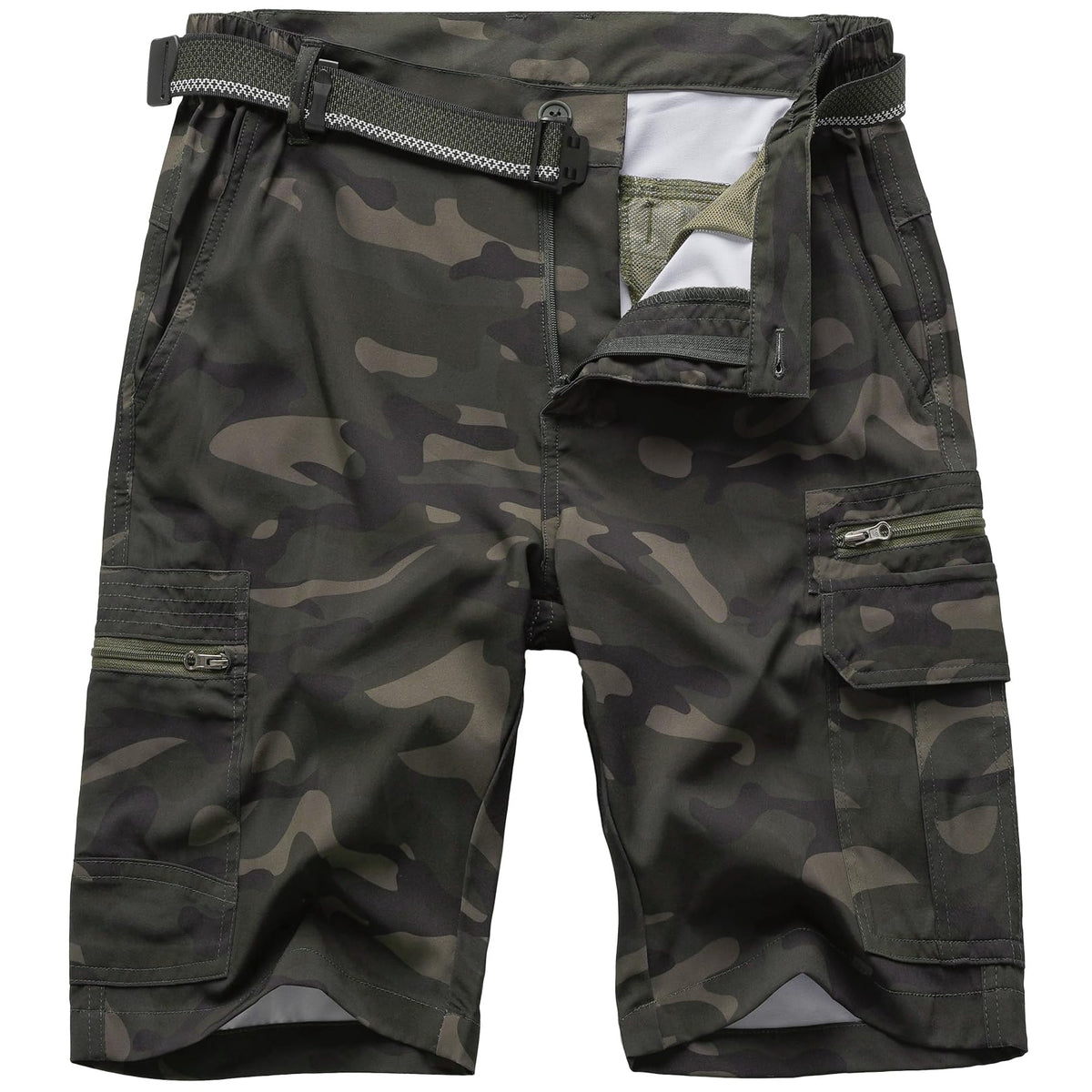 Jessie Kidden Mens Cargo Shorts Expandable Waist Quick Dry Hiking Shorts