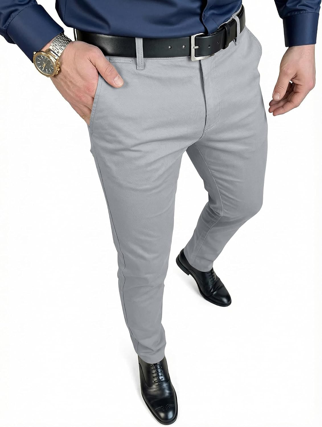 JMIERR Men's Skinny Stretchy Suit Pants
