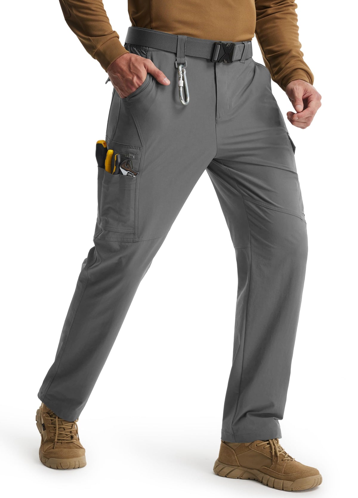 Libin Men's Work Pants Hiking Cargo Pants Water Resistant Outdoor Trousers