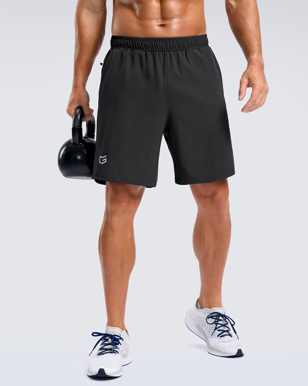G Gradual Men's Athletic Running Shorts with 2 Zipper Pockets 7"/ 5"/ 9"