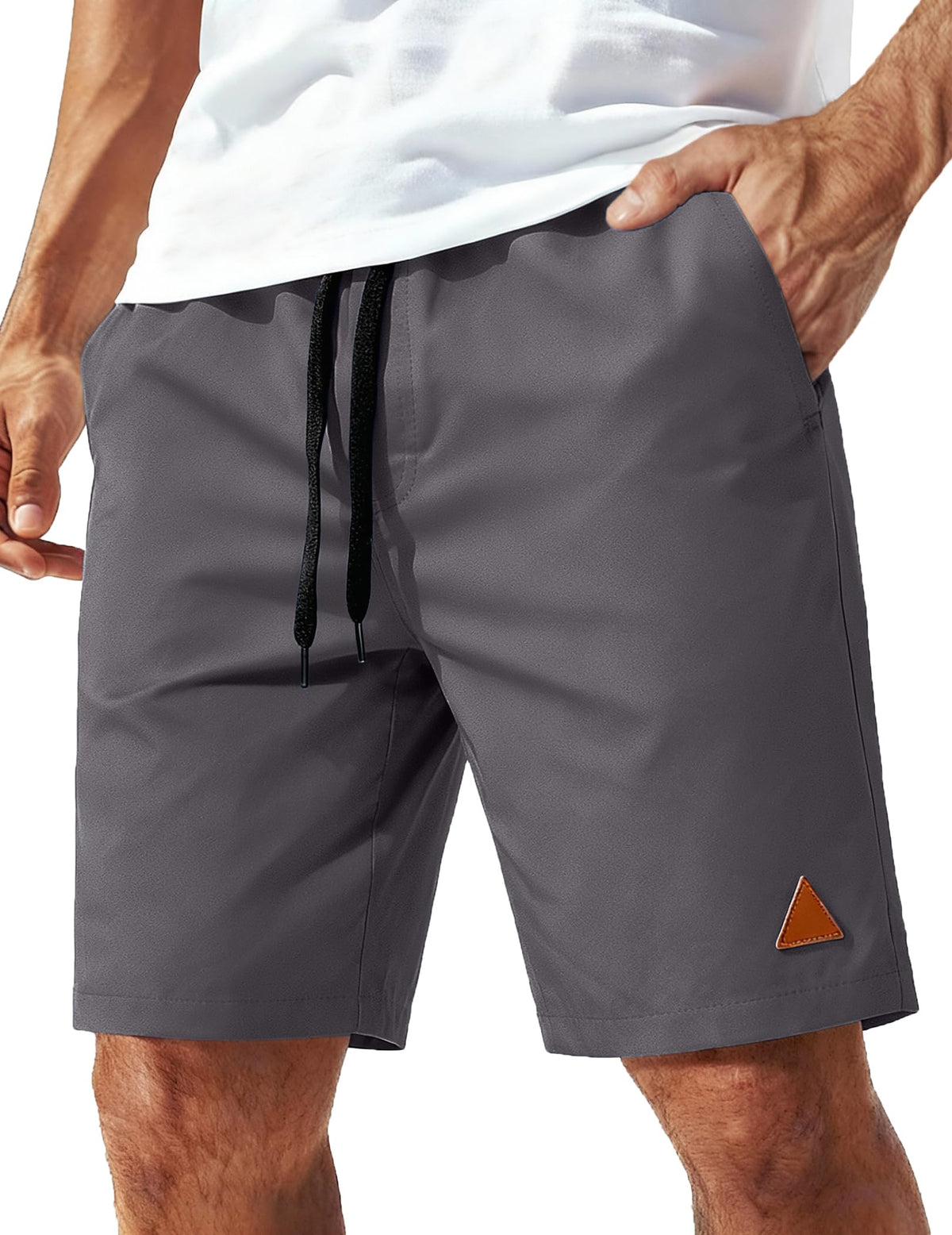 COOFANDY Mens 9" Casual Shorts with Zipper Pockets Lightweight Chino Shorts