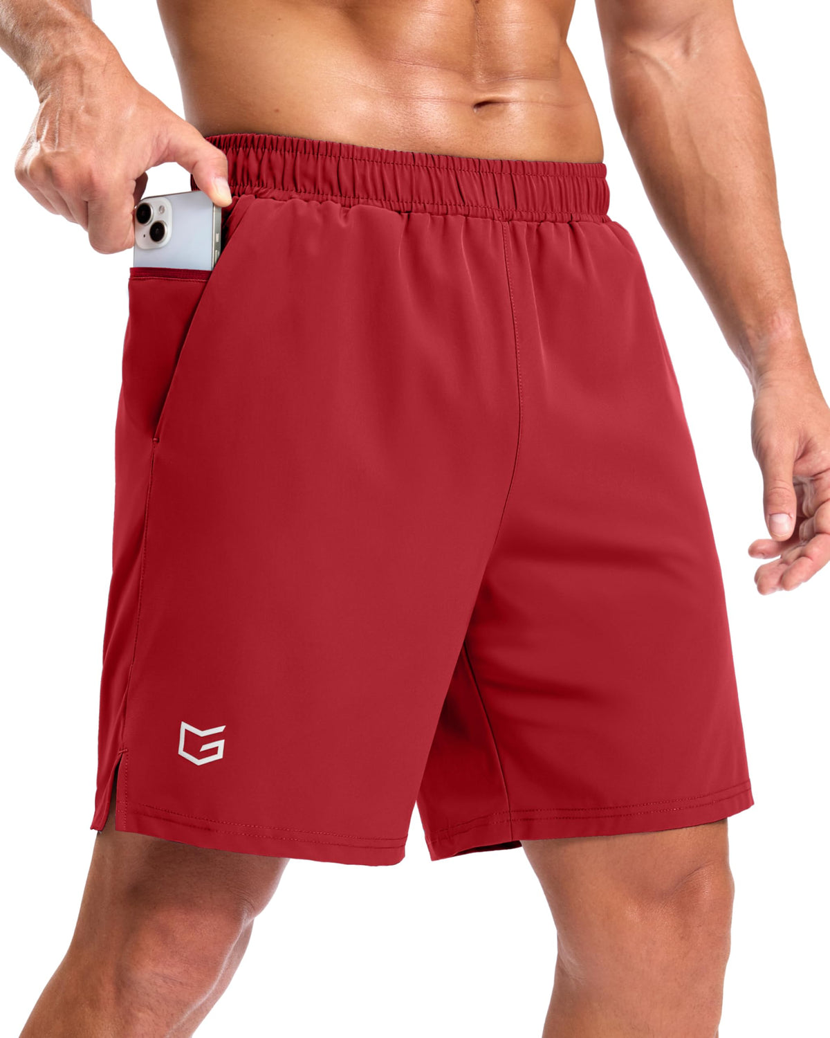 G Gradual Men's Athletic Running Shorts with 2 Zipper Pockets 7"/ 5"/ 9"