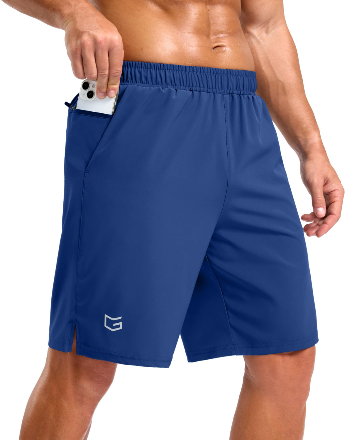 G Gradual Men's Athletic Running Shorts with 2 Zipper Pockets 7"/ 5"/ 9"