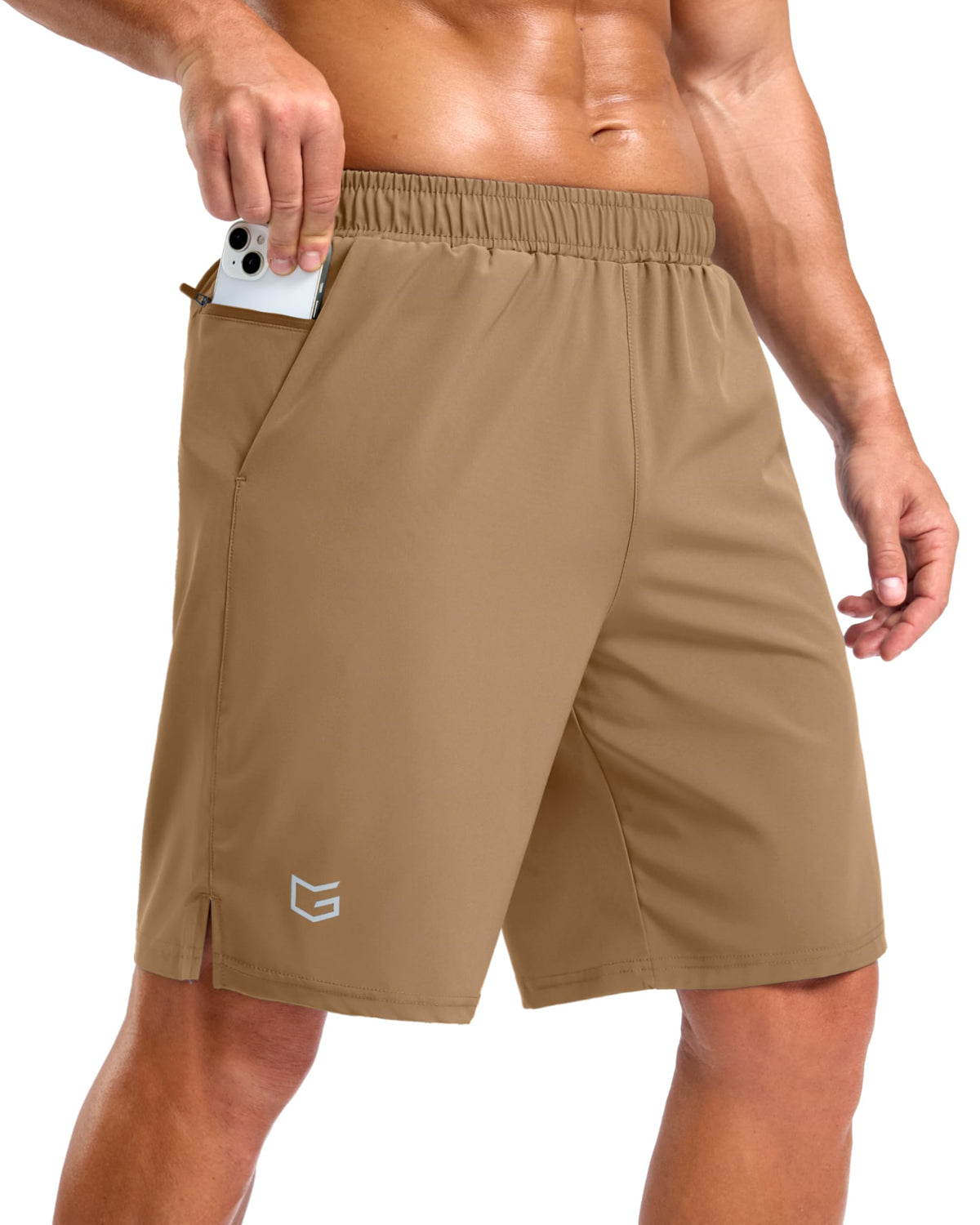 G Gradual Men's Athletic Running Shorts with 2 Zipper Pockets 7"/ 5"/ 9"