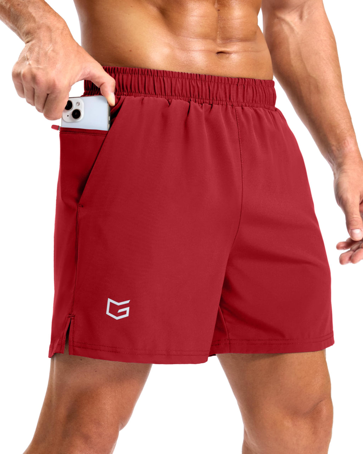G Gradual Men's Athletic Running Shorts with 2 Zipper Pockets 7"/ 5"/ 9"