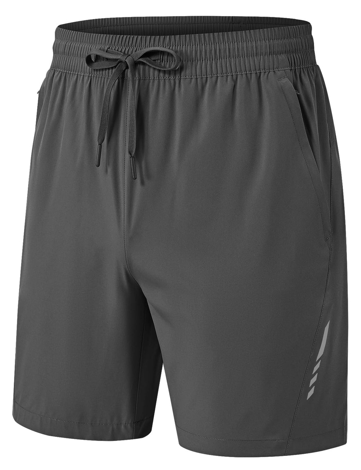 Rdruko Men's Quick Dry Hiking Shorts Lightweight Running Gym Outdoor Active Shorts with Zipper Pockets
