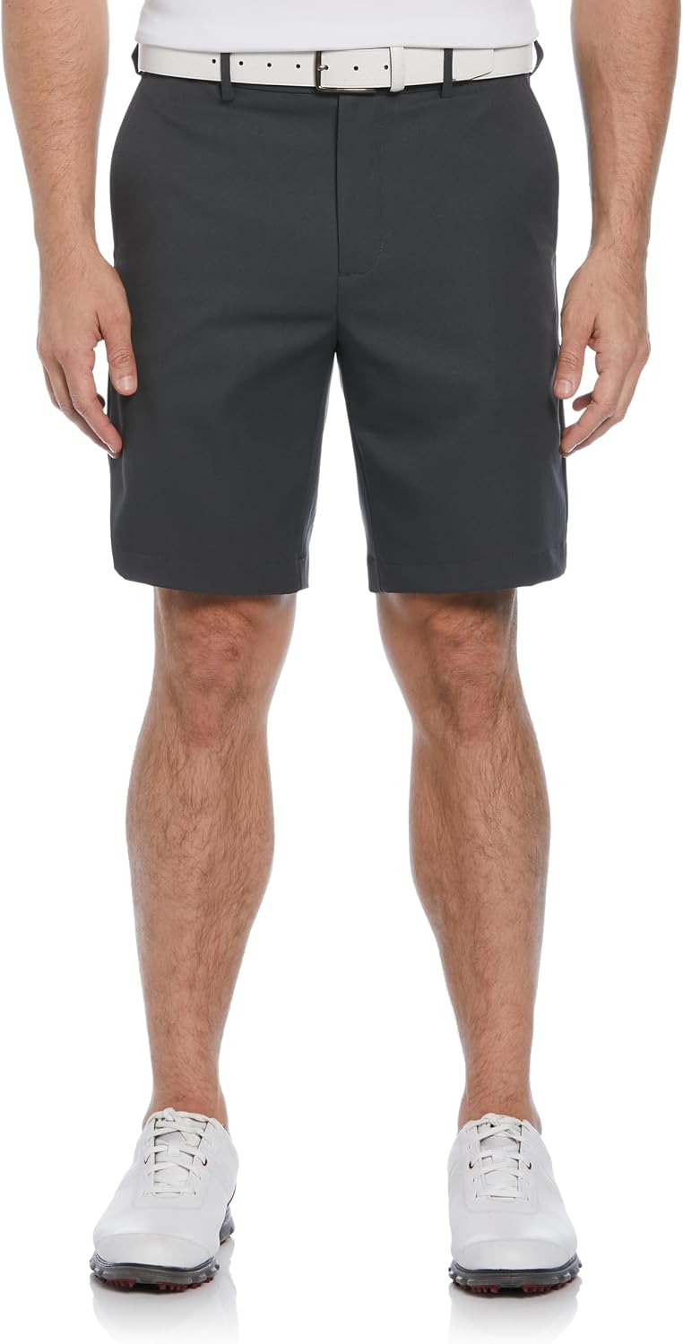 PGA Tour Men's 9" Golf Shorts with Expandable Waistband, Flat Front, Moisture-Wicking, Sun Protection, Stretch, Lightweight