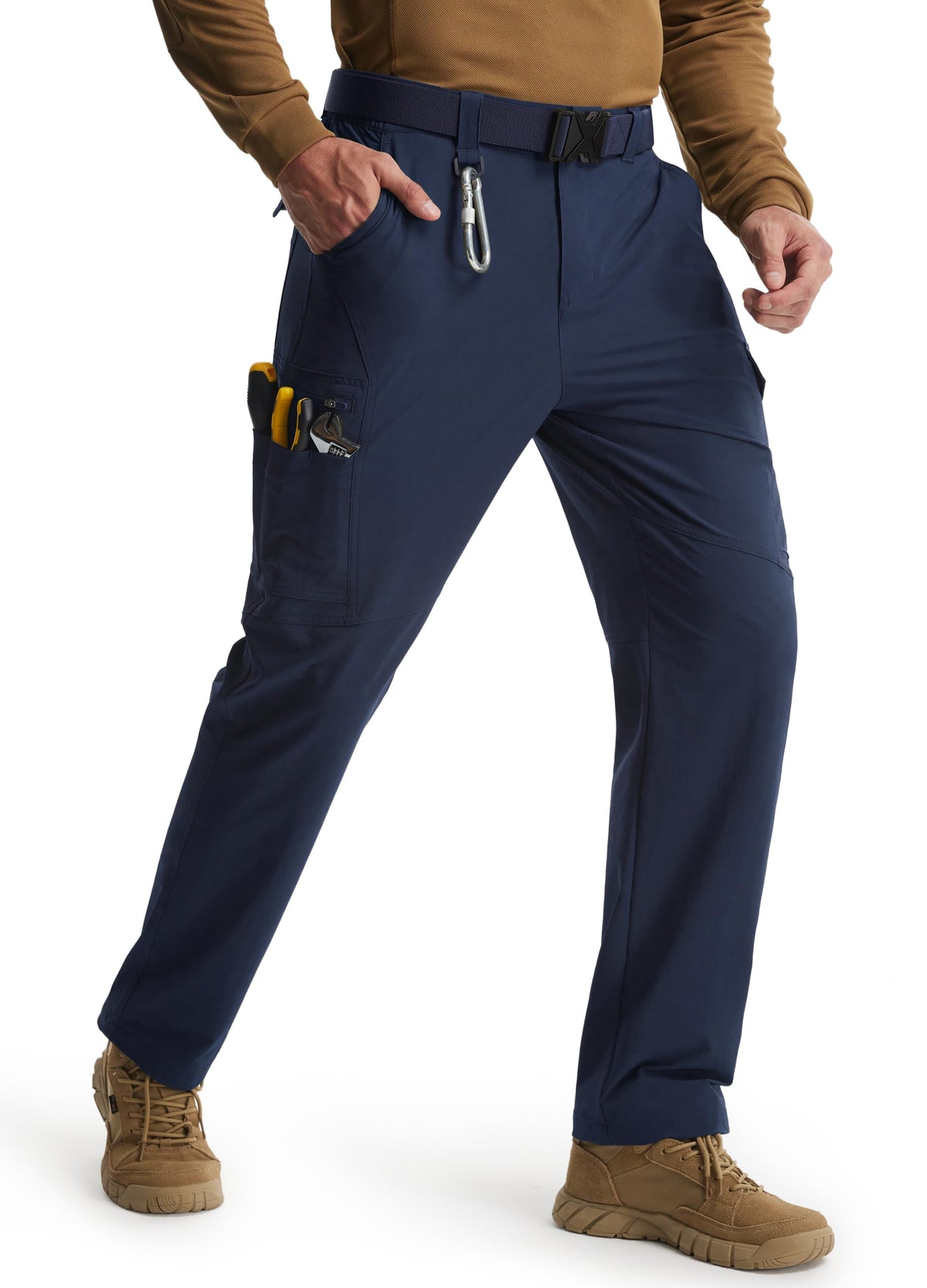 Libin Men's Work Pants Hiking Cargo Pants Water Resistant Outdoor Trousers