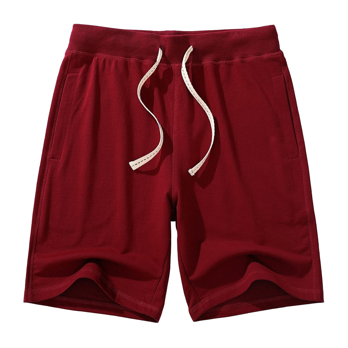 AMY COULEE Mens Casual Classic Cotton Sweat Shorts with Pockets