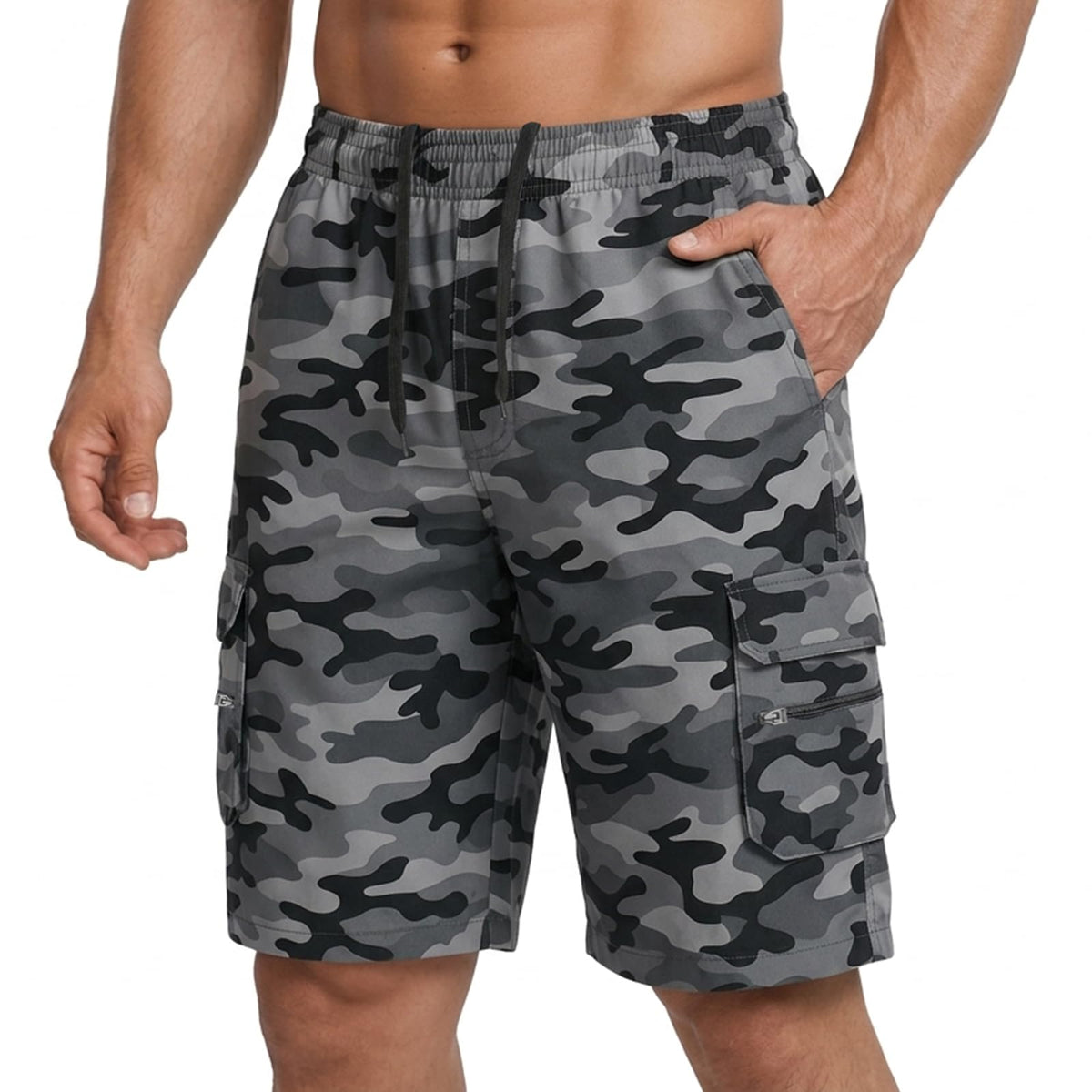 ANLUKE Men's Cargo Shorts Stretch Waist Quick Dry