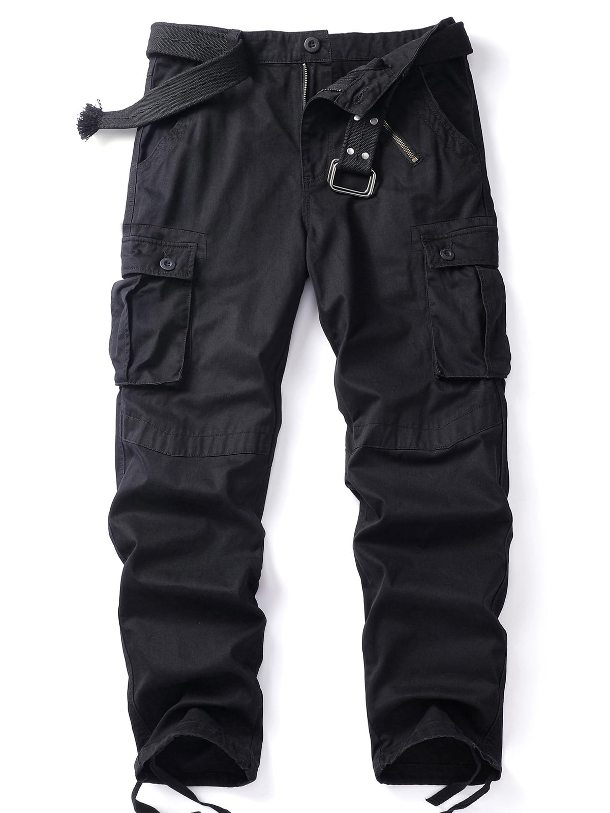 Men's Camo Cargo Work Pants Cotton Tactical Ripstop Casual Combat Pants with 8 Pockets