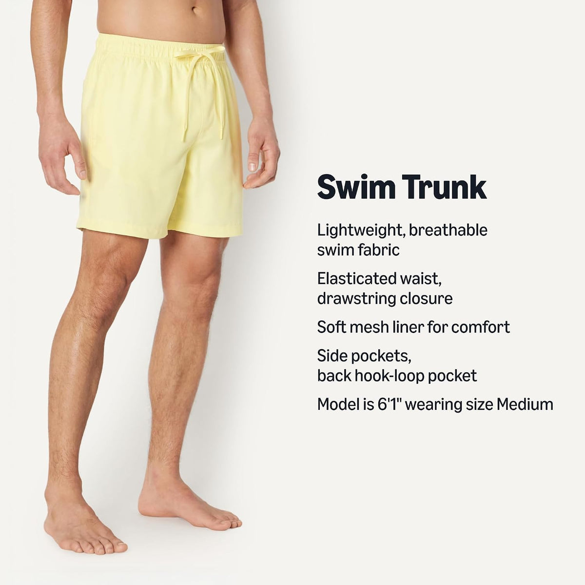 Amazon Essentials Men's 7" Quick-Dry Swim Trunk, Lightweight Breathable
