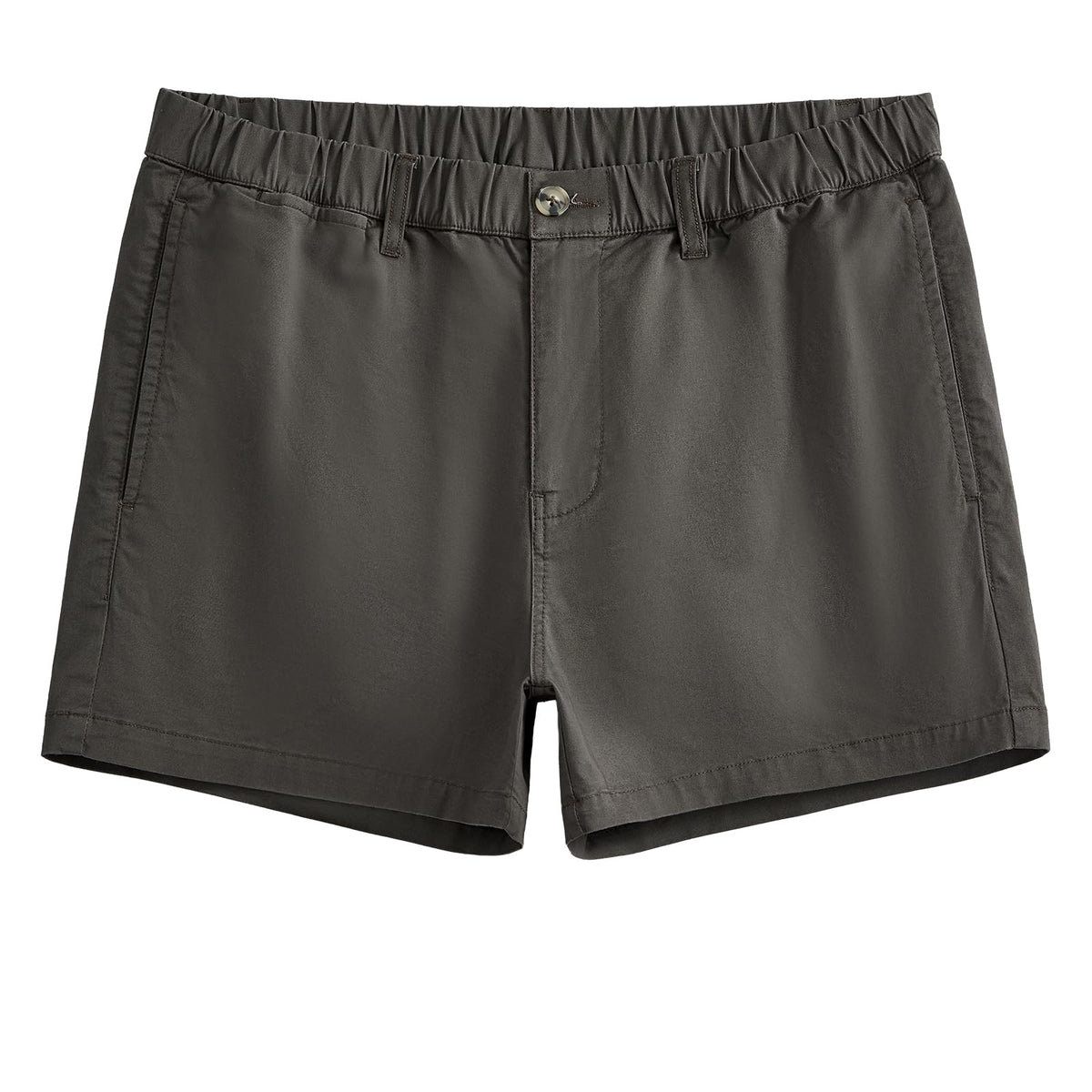 maamgic Men's Shorts Casual 4" Cotton Stretch Classic Fit Khaki Shorts