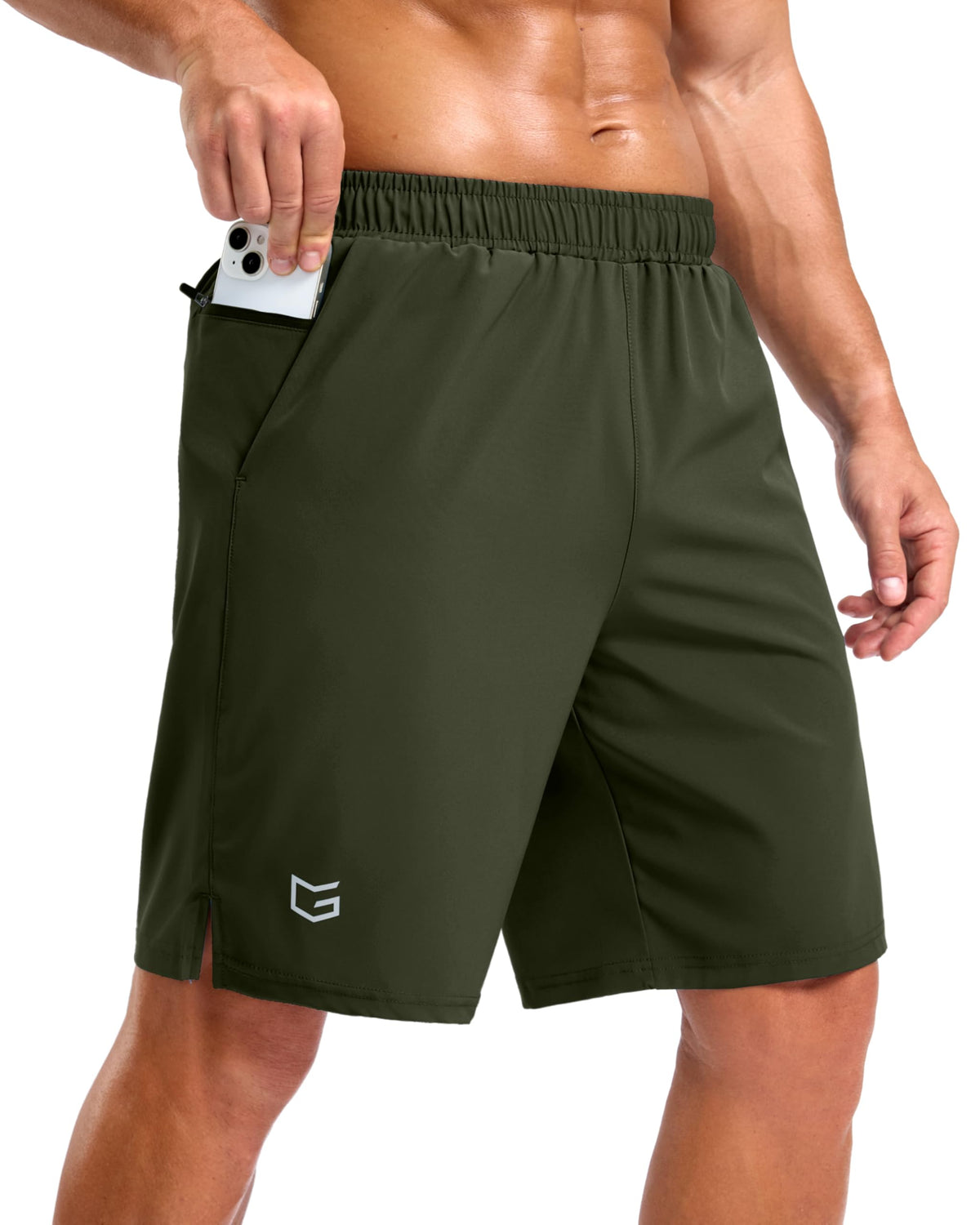 G Gradual Men's Athletic Running Shorts with 2 Zipper Pockets 7"/ 5"/ 9"