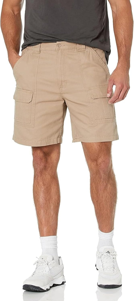 Savane Mens 8” Hiking Cotton Cargo Shorts with Tech Pocket (Available in Big & Tall)