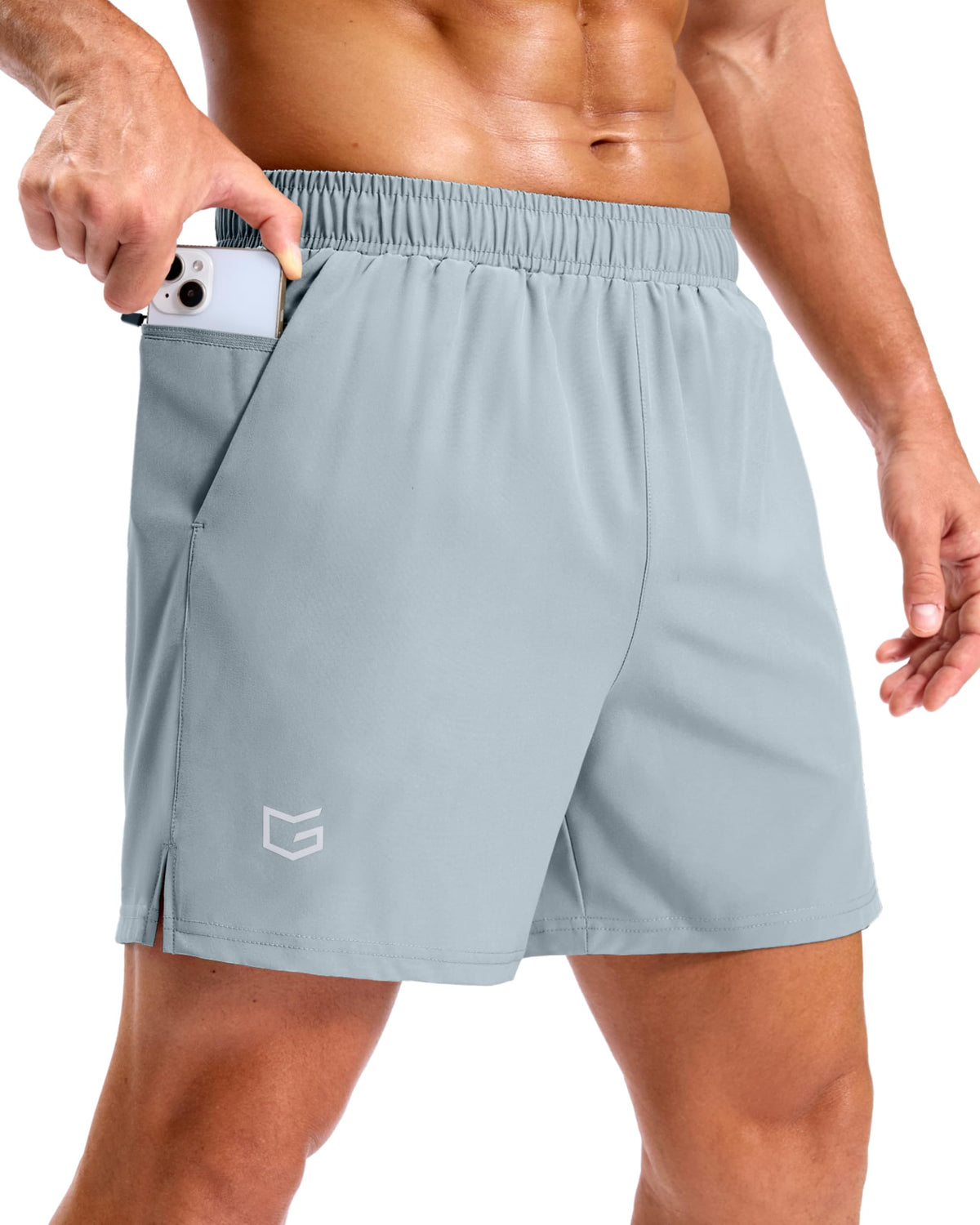 G Gradual Men's Athletic Running Shorts with 2 Zipper Pockets 7"/ 5"/ 9"