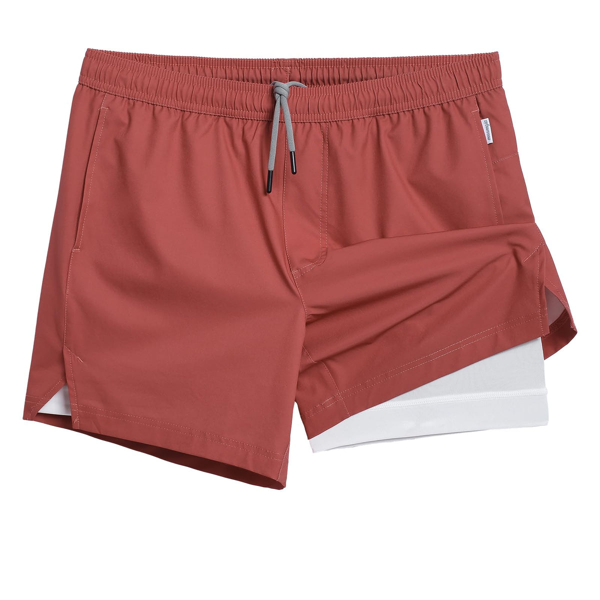maamgic Mens 5" Gym Running Shorts for Men 2 in 1 Quick Dry Workout Athletic Shorts