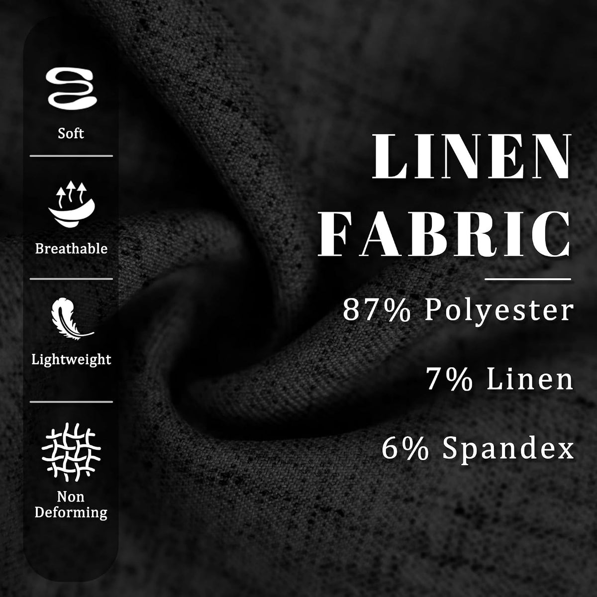 Susclude Mens Linen Casual Dress Pants Old Money Wide Leg Baggy Pleated Vintage Relaxed Fit Slacks Work Office Trousers