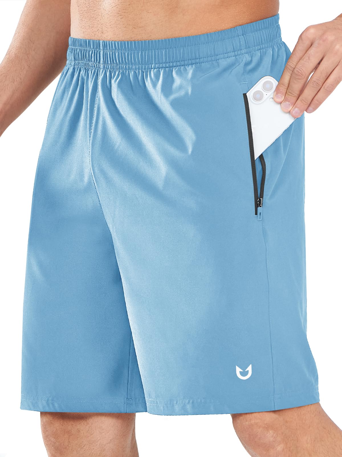NORTHYARD Men's Athletic Running Shorts Quick Dry Lightweight Zip Pockets