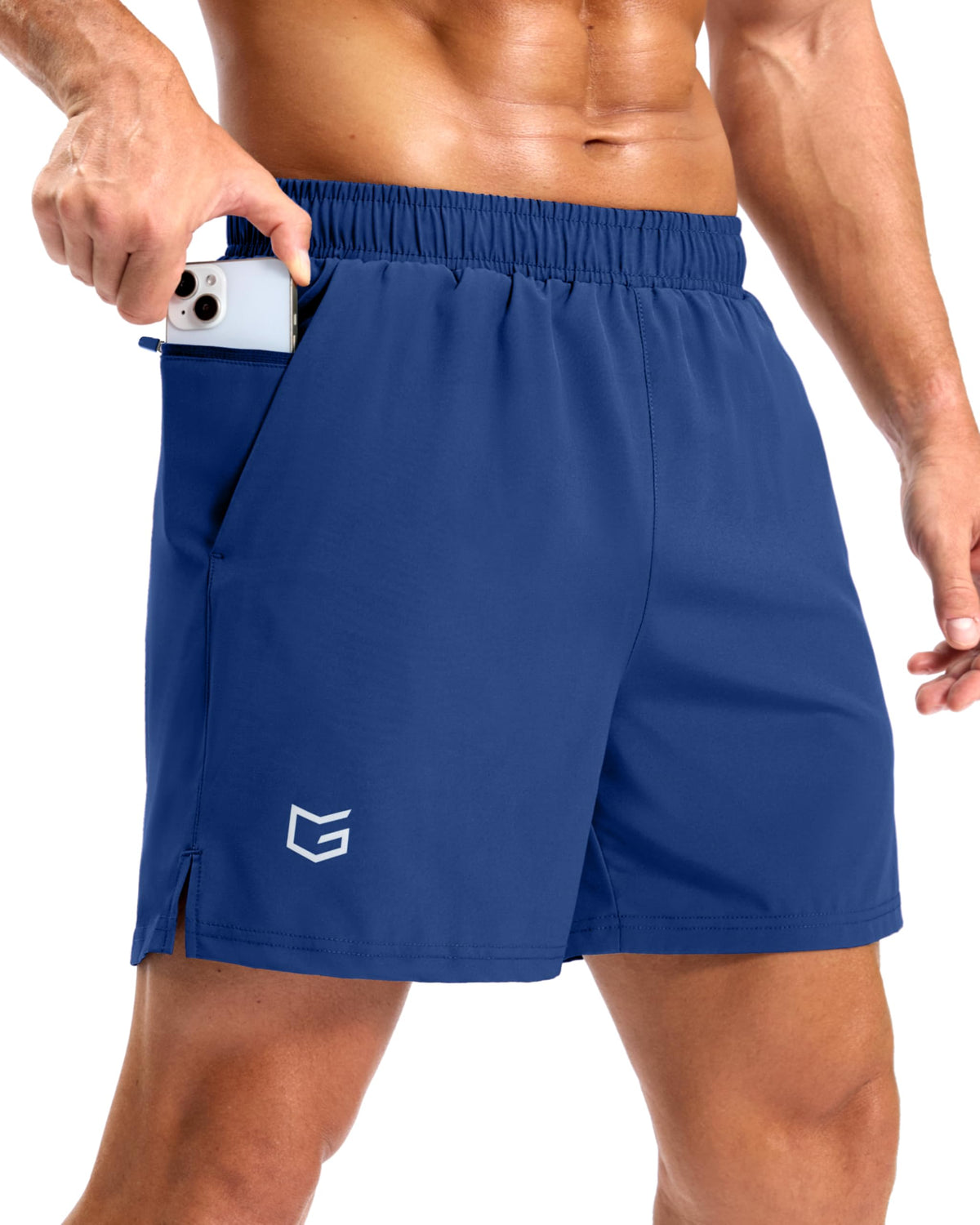 G Gradual Men's Athletic Running Shorts with 2 Zipper Pockets 7"/ 5"/ 9"