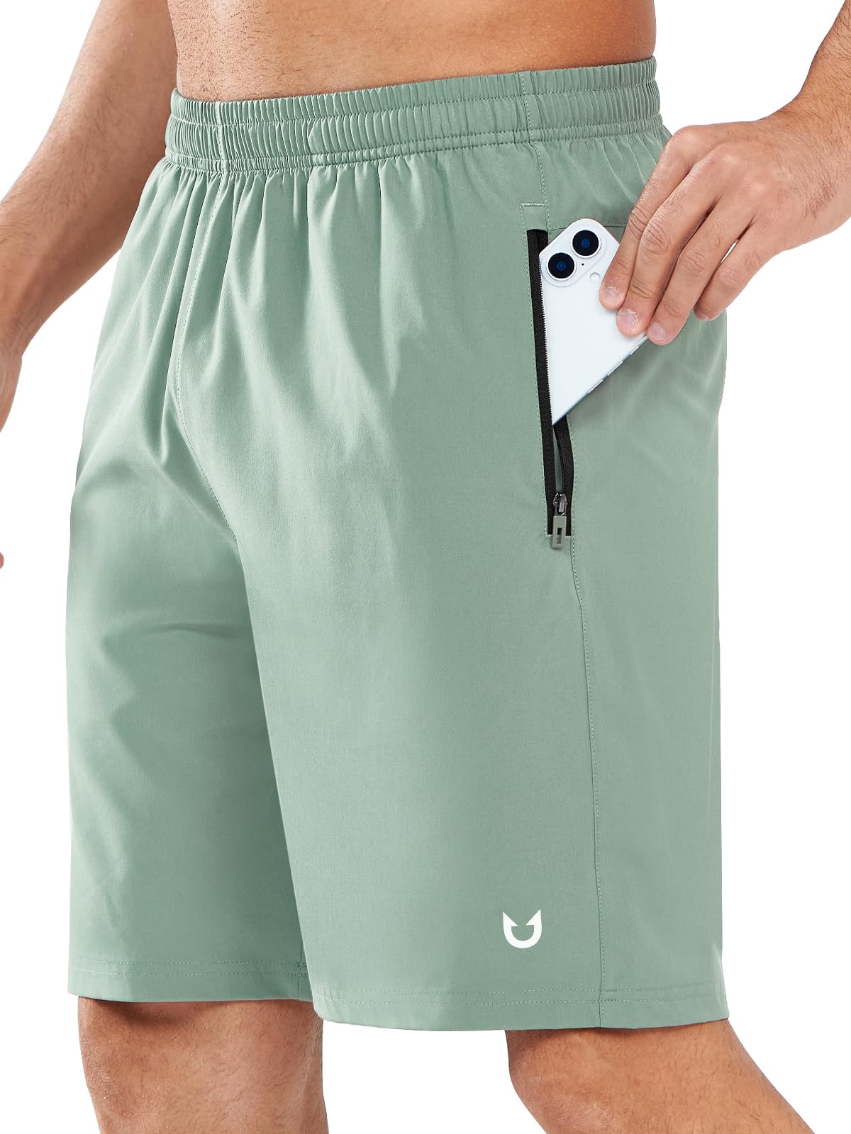 NORTHYARD Men's Athletic Running Shorts Quick Dry Lightweight Zip Pockets