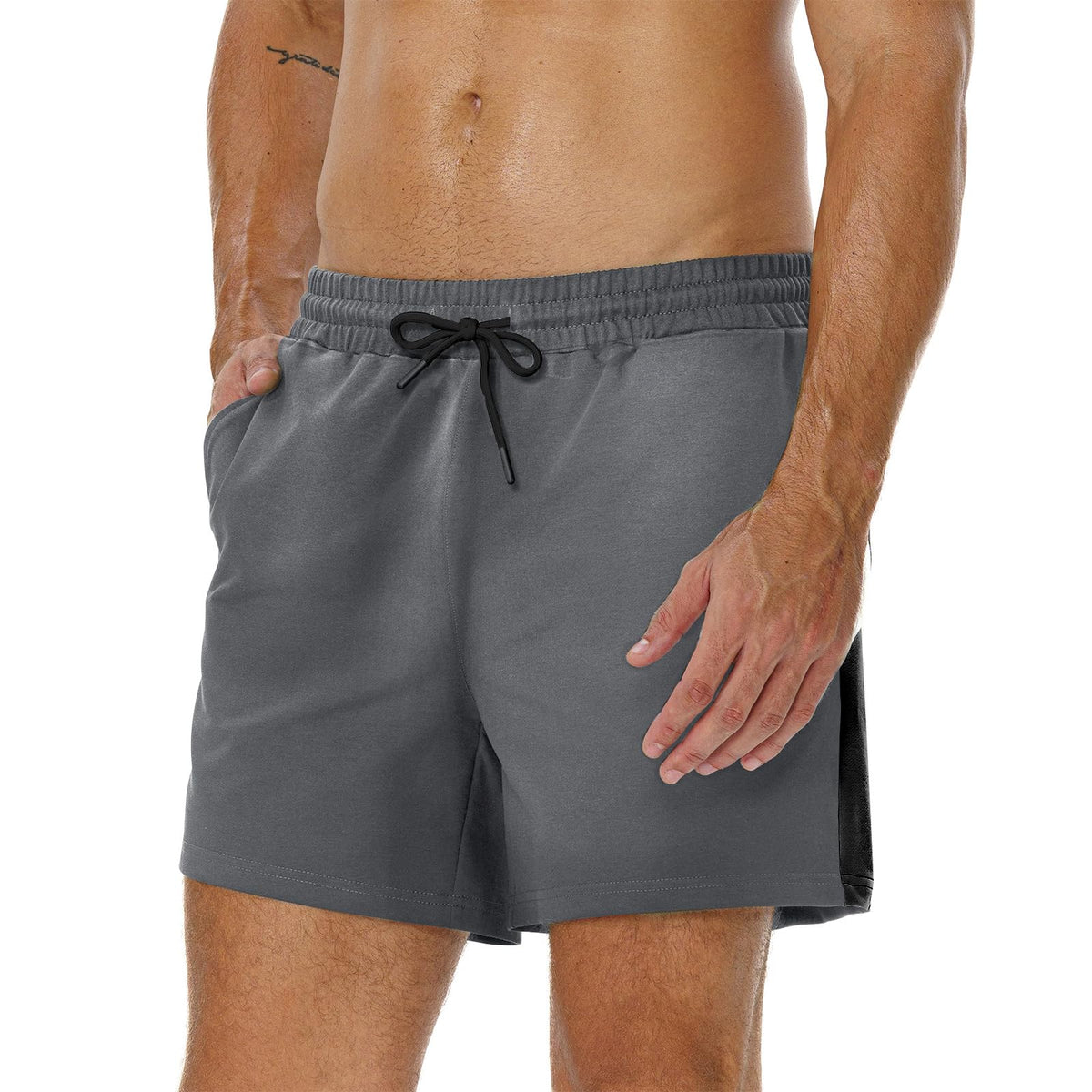 AIMPACT Men's Cotton Workout Shorts 5"/7" Sweat Athletic Gym with Pockets
