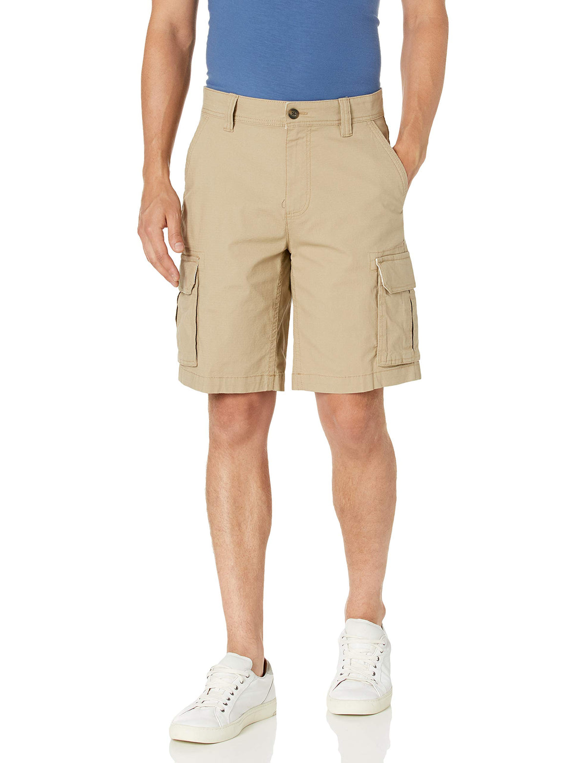 Amazon Essentials Men's 10" (25cm) Lightweight Cotton Blend Stretch Cargo Shorts