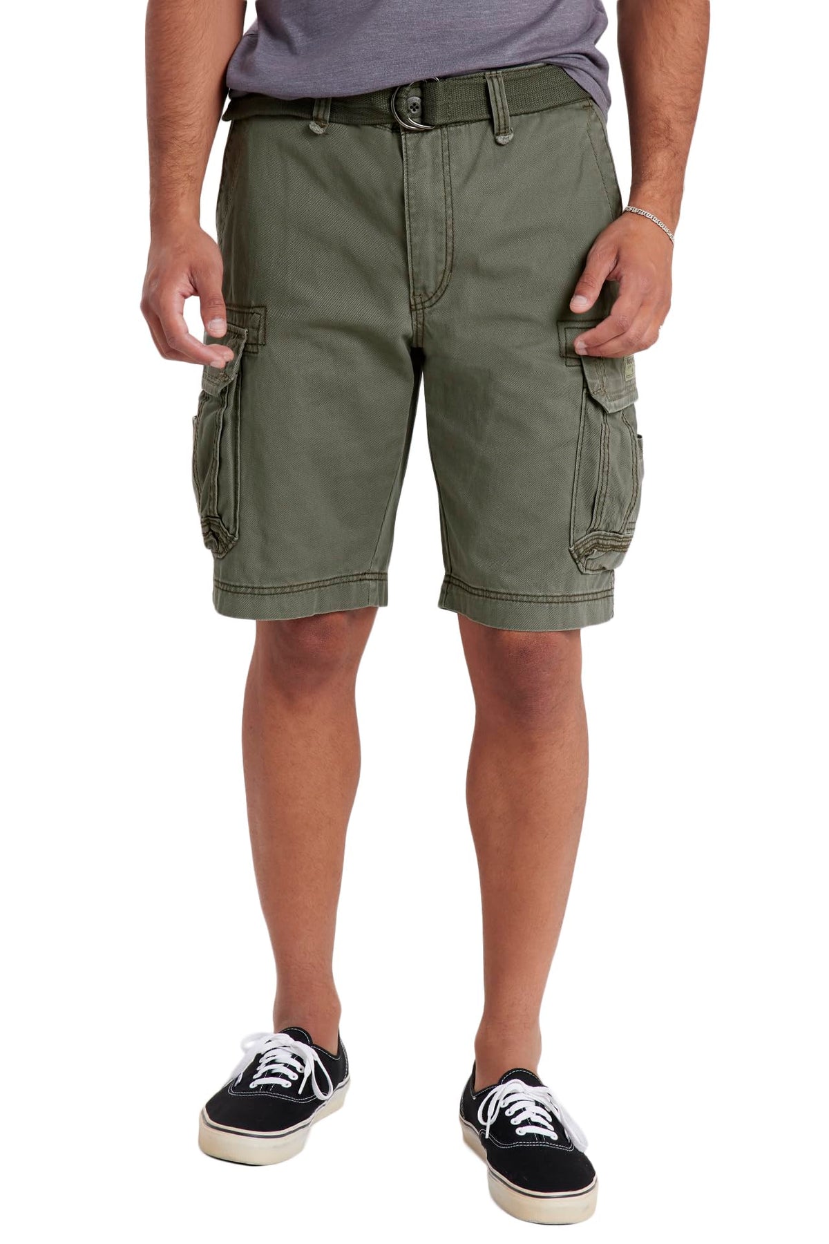UNIONBAY Men's Survivor Belted Cargo Short-Reg and Big & Tall Sizes