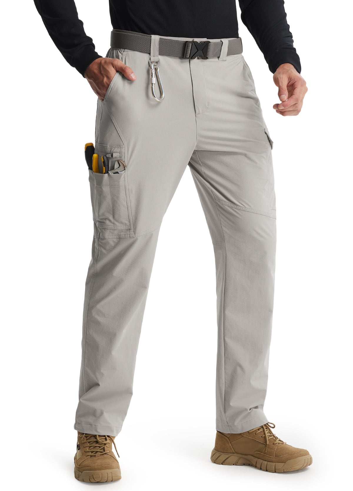 Libin Men's Work Pants Hiking Cargo Pants Water Resistant Outdoor Trousers