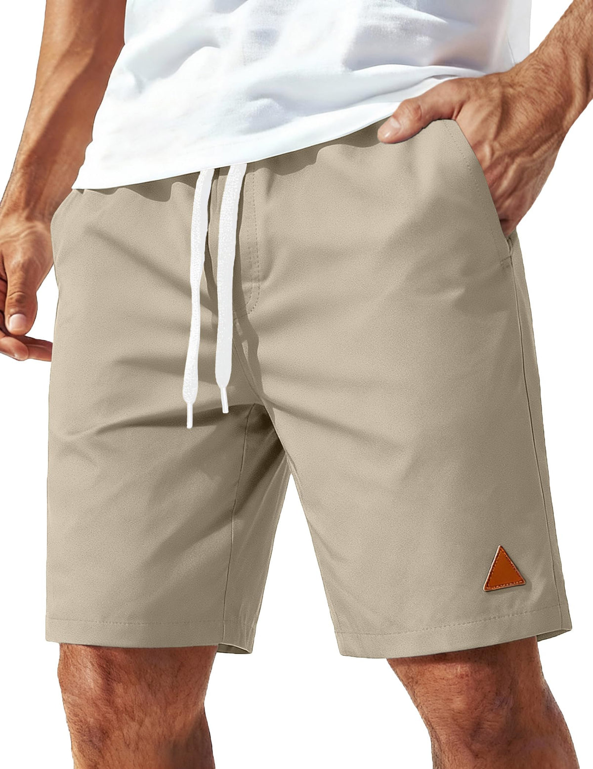 COOFANDY Mens 9" Casual Shorts with Zipper Pockets Lightweight Chino Shorts